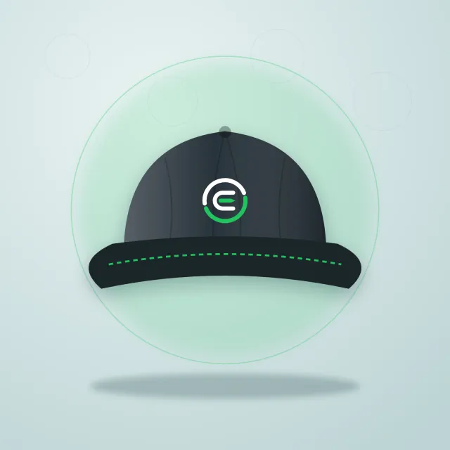 Ellis Structured Logo Cap — Front view